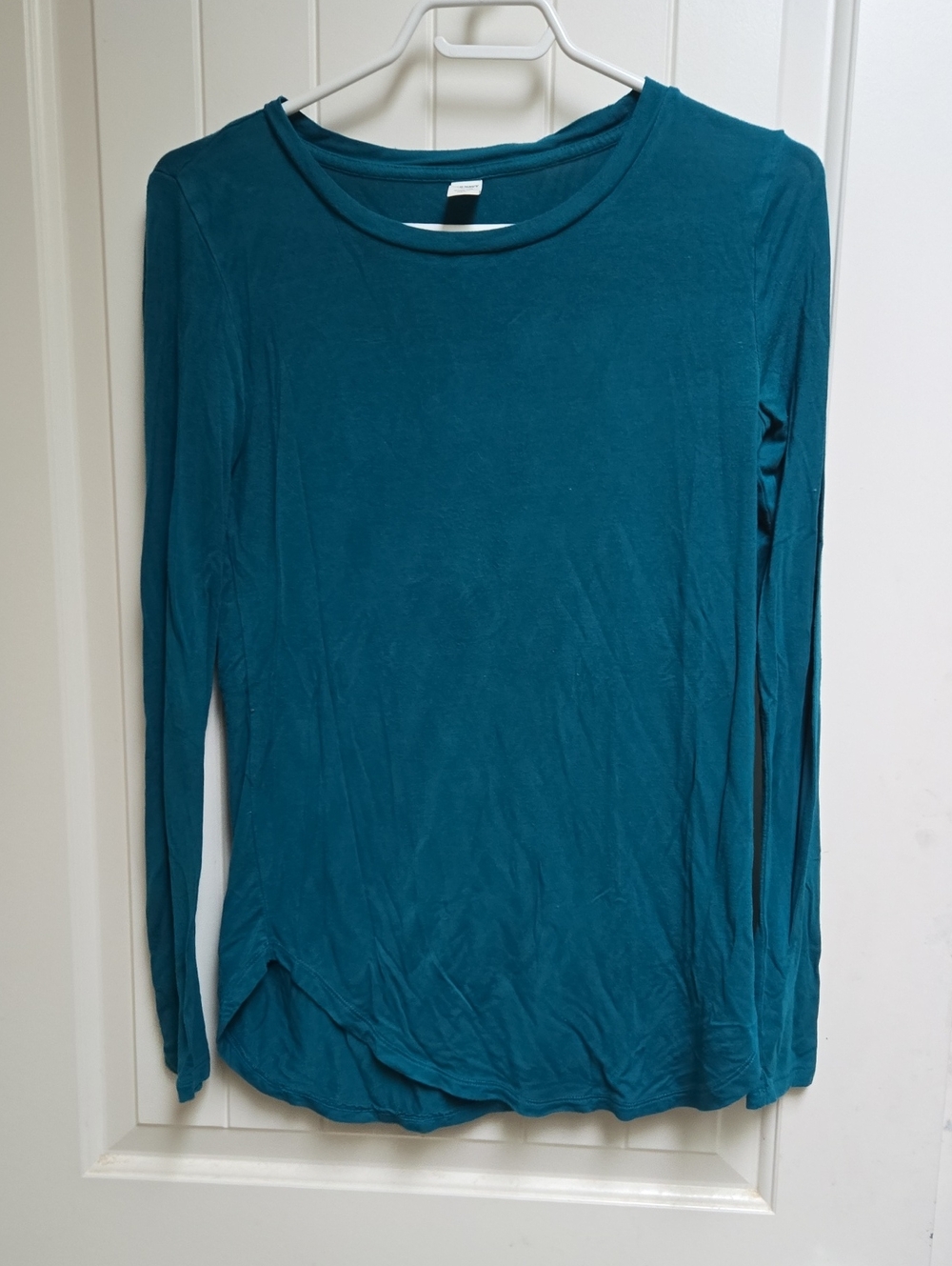 Old Navy Luxe Woman's XS Long Sleeve Crewneck Top in Teal